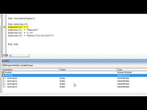 The Ultimate Excel VBA Arrays Course : Data Types in Arrays