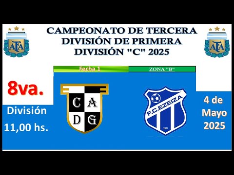 Defensores de Glew vs. Ezeiza FC - 8va. División - JUVENILES AFA - Fecha 1 Primera C - Zona B - 2025