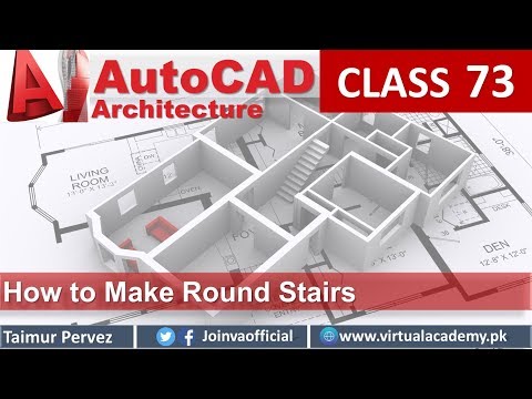 AutoCAD 3D Round Stairs | How to Make Round Stairs in...