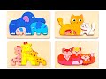 Learn Animals Their Babies With Matching Activity Puzzle Preschool Toddler Toy Learning Video