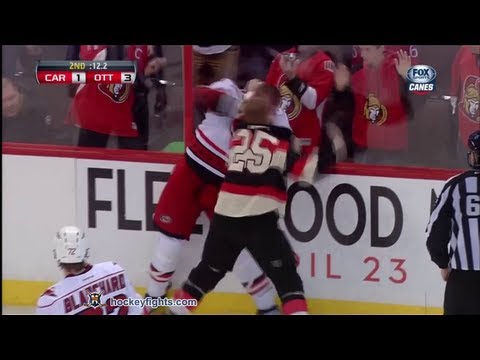 Tim Gleason vs Chris Neil Apr 16, 2013