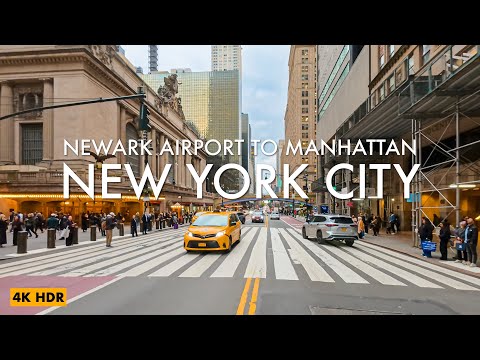 New York City 4K Drive | Newark Airport → Manhattan via Lincoln Tunnel (Rush Hour)