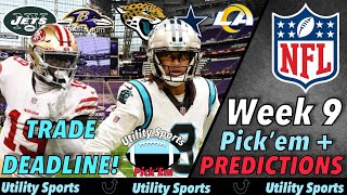 NFL Week 9 Predictions and Pick'Em I Picks for every game in the NFL of Week 9