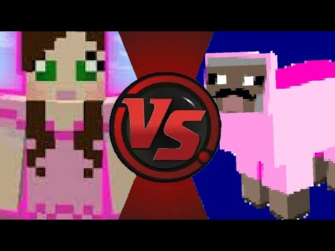 Jen (popularMMOs) Vs pink sheep (Exploding TNT)