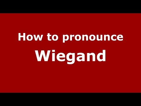 How to pronounce Wiegand (US/American English) - PronounceNames.com