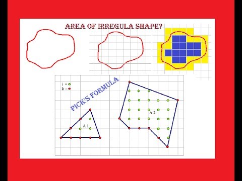 How to find the areas of irregular shapes (including Pick's formula)