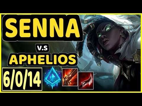 KLAUS (SENNA) vs APHELIOS - 6/0/14 KDA BOTTOM ADC CHALLENGER GAMEPLAY - BR