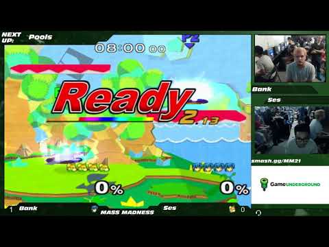 Mass Madness 21 SSBM - Bank (Marth) vs. Ses (Fox) - Melee Pools