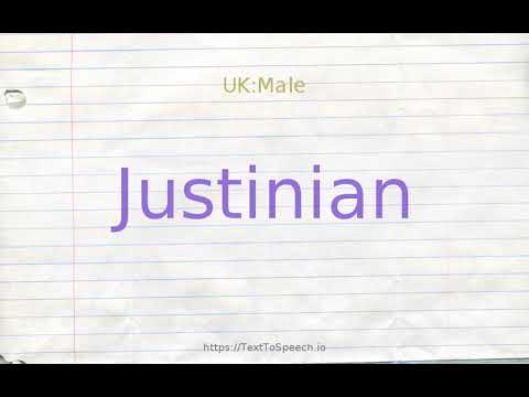 How to pronounce justinian