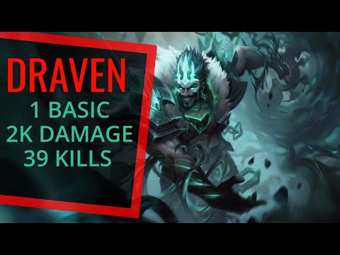 1 BASIC - 2K DAMAGE - 39 KILLS!!! •PLATINUM ELO• Best Draven World - Vincent´s Draven