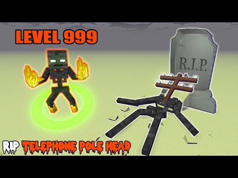 SpekMan - Monster School : WITHER SKELETON [OVERPOWERED] VS TELEPHONE POLE HEAD - Minecraft Animation