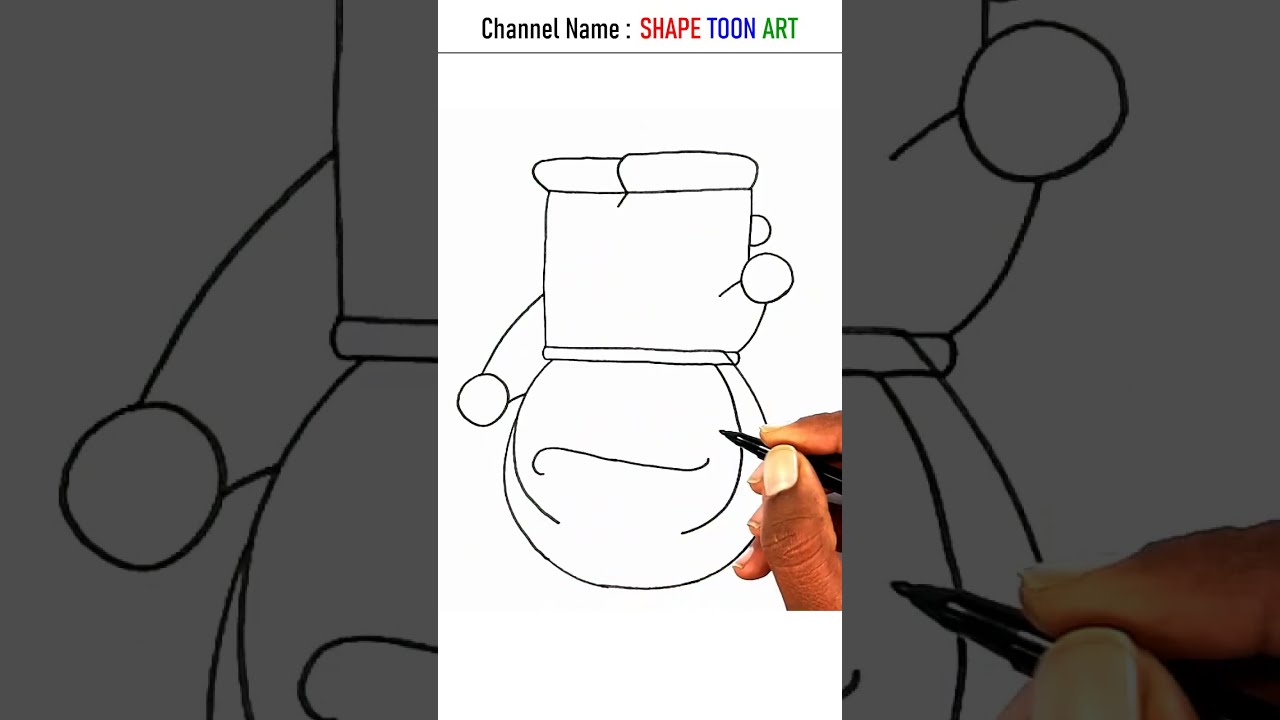 Doraemon drawing from number 5 - Easy doraemon cartoon drawing - #doraemon #cartoon #drawing