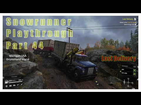 Snowrunner Drummond Island Michigan Part 44/Lost Delivery - Find and Deliver!