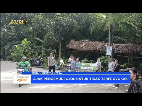 POLSEK MEDAN TUNTUNGAN GELAR IMBAUAN KAMTIBMAS KEPADA OJEK ONLINE