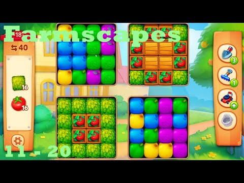 Farmscapes Level 11 - 20 HD Gameplay Walkthrough |  3 - match game | android | ios | pc | app