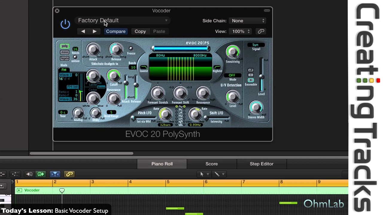 Vocoder Setup - Creating Tracks