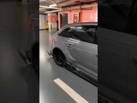 Audi RS4 wide body kit front lip rear lip side skirts fenders spoiler