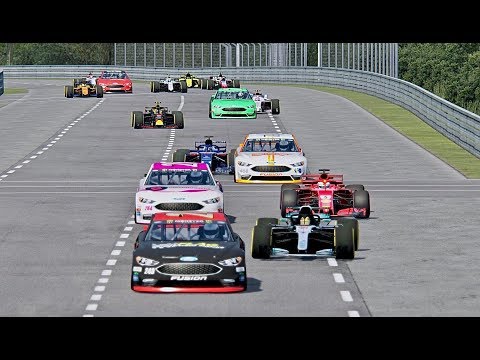 All F1 2018 Cars vs All Nascar Cars - Le Mans 24 Hours Circuit