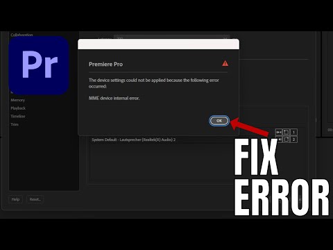 How to Fix MME Device Internal Error in Premiere Pro 2026 | Step by Step
