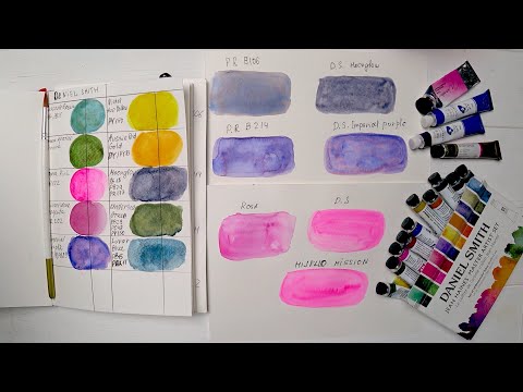 Daniel Smith Watercolor Set opening, testing and comparison with Paul Rubens Watercolor Paints