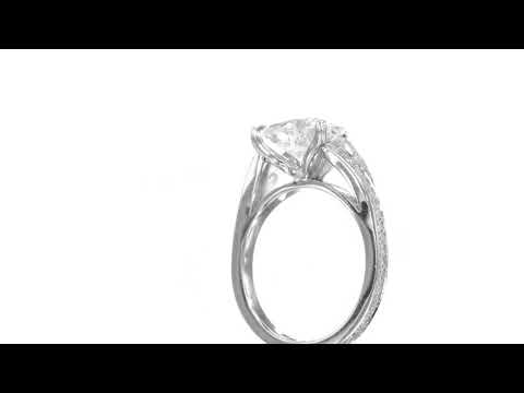 3 carats heart shaped diamond engagement ring GIA certified