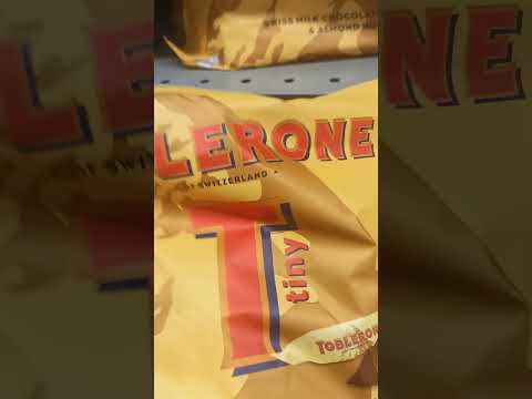 FAMOUS CHOCOLATE TINY TOBLERONE Amazing sounds ASMR #viralshort #trendingshort #ytshort