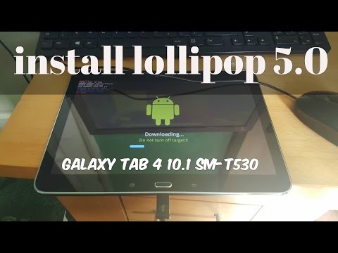 Samsung Galaxy Tab 4.10.1 SM-T530 How to update to lollipop 5.0 Tutorial