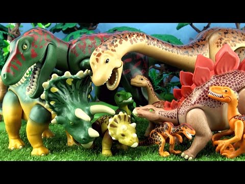 10 Playmobil Dinosaur Toys Mother and baby Dinosaurs collection - Tyrannosaurus Brachiosaurus