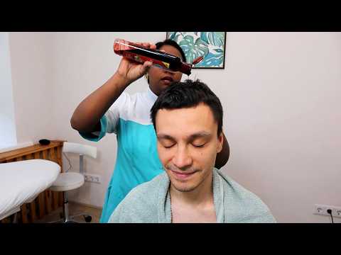 Oil overdose | ASMR Intense Indian head and back massage by Bharti