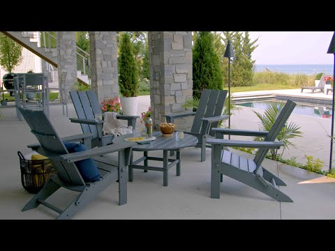 POLYWOOD 38-Inch Round Conversation Table Video