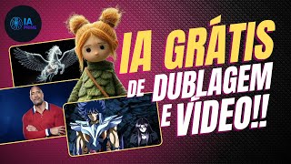 Vídeos e dublagens com IA 100% grátis!