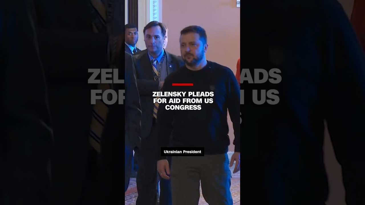 Zelensky pleads for aid from US Congress