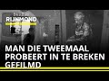 Man die tweemaal tevergeefs tracht in te breken gefilmd