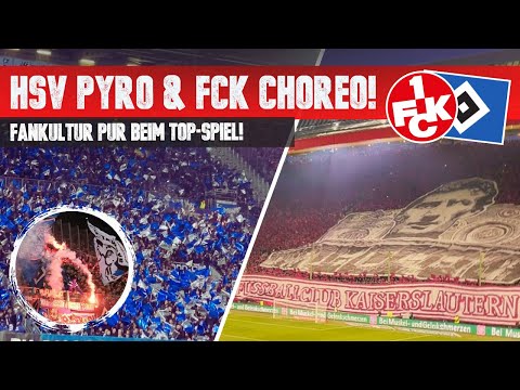 HSV Pyroshow beim 1. FC Kaiserslautern und Choreografie der FCK-Fans auf dem Betzenberg!