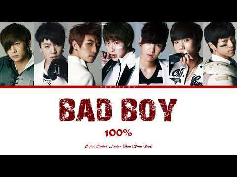 100% (백퍼센트) 'BAD BOY (나쁜놈)' COLOR CODED LYRICS [HAN|ROM|ENG]