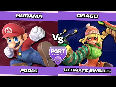 Port 6 Pools - Kurama (Mario) Vs. Drago (Min Min) SSBU Ultimate Tournament