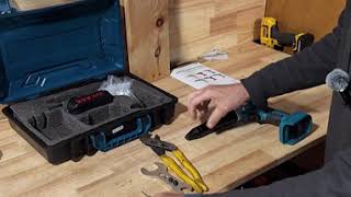 Sumumtor Cordless Electric Rivet Gun Tool, 21V Brushless Power Rivet Gun Kit with 2×2.0Ah Batteries