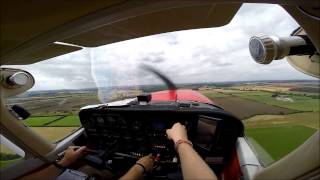 preview picture of video 'Departure from Sturgate airfield on 07/08/2014 in G-ROLY'