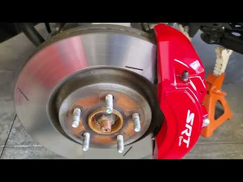 2021 Durango RT, Tow N Go stock Brembo brakes before the upgrade.