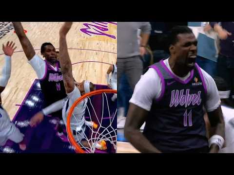 Naz Reid has everyone going crazy after behind the back into insane poster on Gafford