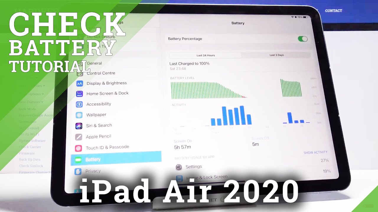 How to Locate Battery Percentage on iPad Air 2020 – Battery Settings