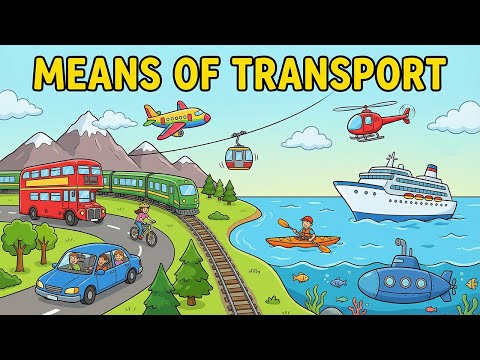 Means of Transport for Kids | Forms of Transportation in English | Modes of Transport