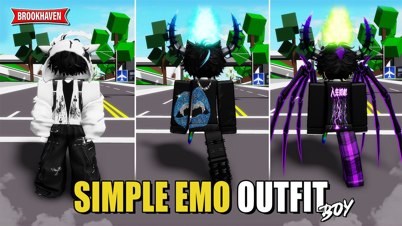 OUTFIT SIMPLE EMO For Boy In Brookhaven ID/CODES - Roblox