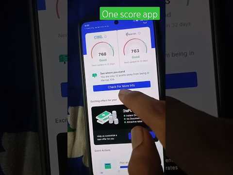 One score app CIBIL score check. One score CIBIL and Experian credit score