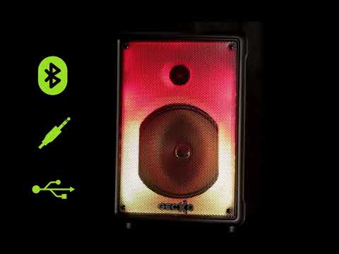 thumbnail video image 2 of Bocina Bluetooth 8" 5,000 Watts Tws Panel Iluminado GECKO ELECTRONICS GK-SL8, 2 of 8