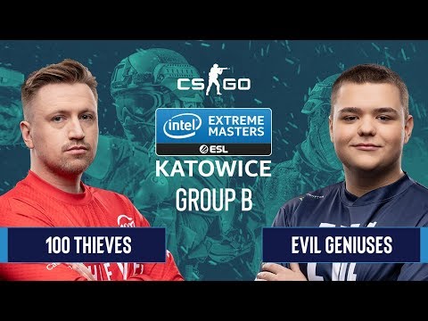 CS:GO - Evil Geniuses vs. 100 Thieves [Dust2] Map 3 - Group B - IEM Katowice 2020