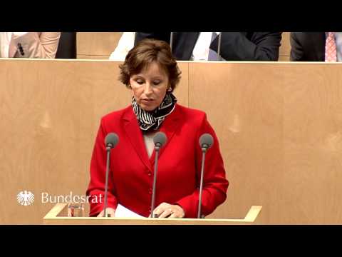 Staatsministerin Haderthauer am 11. Juli 2014 im Bundesrat - Bayern