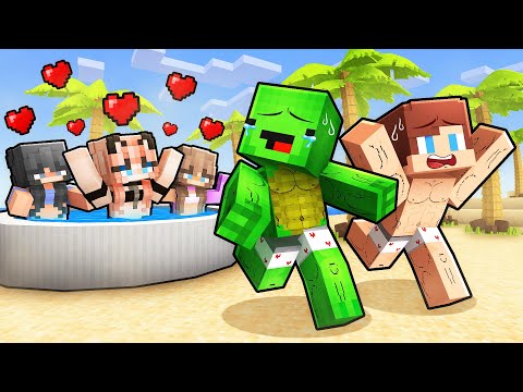 JJ and Mikey Escape from ONLY GIRLS POOL in Minecraft - Maizen