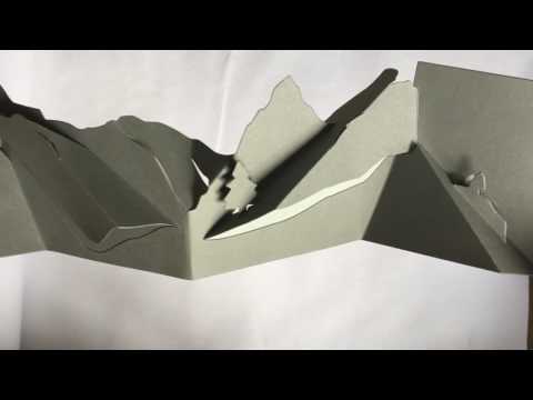 Expanding mountain range pop-up card