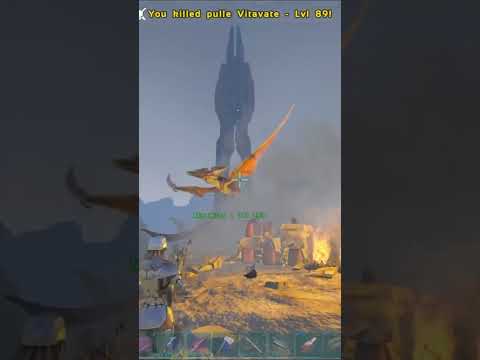 Maewing Rocket Running a Pillar Base in ARK...